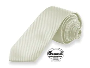 Pánská kravata úzká světle béžové barvy